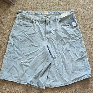 Women's High-Rise Long Denim Shorts - Universal Thread Light Wash Size 17